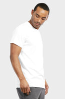 TEE JOY MEN'S CREW NECK T-SHIRT (TR700_WHITE)