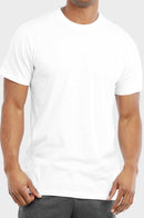 TEE JOY MEN'S CREW NECK T-SHIRT (TR700_WHITE)