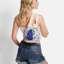 Tribal Straw Crossbody Bucket Bag  211-2 (1 unit)