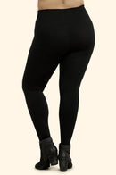 SOFRA LADIES HIGH WAISTED FLEECE LEGGINGS PLUS SIZE (TX701X)
