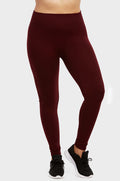 SOFRA LADIES HIGH WAISTED FLEECE LEGGINGS PLUS SIZE (TX701X)