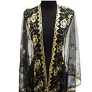 Sequin Chiffon Embellished Fringe Sheer Shawl Wrap Scarf SC309B (12pc)