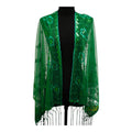 Sequin Chiffon Embellished Fringe Sheer Shawl Wrap Scarf SC309B (12pc)
