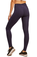 SOFRA LADIES COTTON LEGGINGS (WP4000_NAVY)