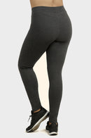 SOFRA LADIES COTTON LEGGINGS PLUS SIZE (WP4000X_CHC-GR)