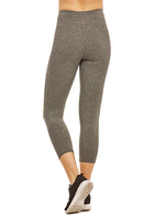 SOFRA LADIES COTTON CAPRI LEGGINGS (WP4001_CHC/GR)