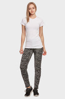 SOFRA LADIES POLAR FLEECE LEGGING (WP6001_BK-WH)
