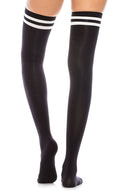 WS35 12 Pairs Trendy & Comfortable Striped Over the Knees Socks